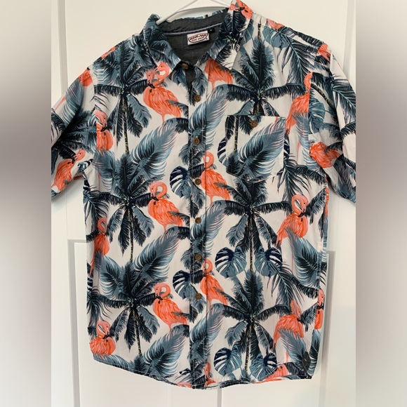 Ron Jon Surf Shop- Tropical Flamingo Button Up- S - Picture 3 of 5
